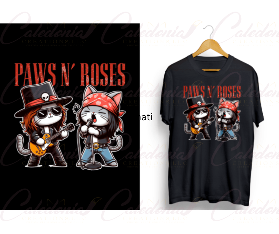 "Paws and Roses" T-Shirt