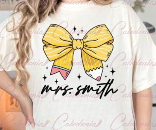 "Personalized Teacher" Shirt