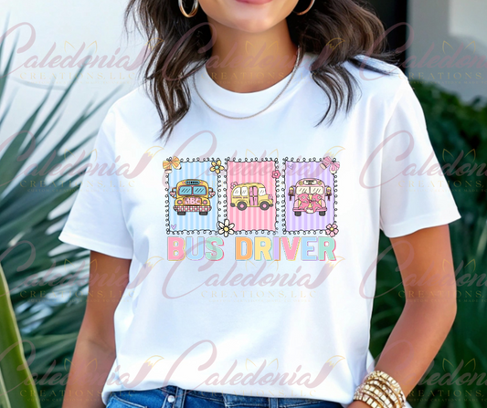 "Floral Bus Driver" T-Shirt