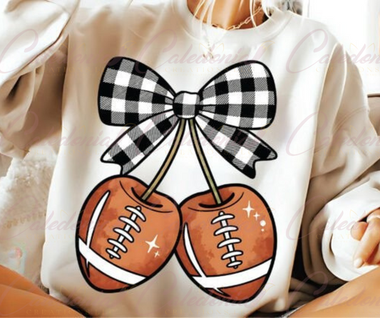 "Coquette Football Cherry" Shirt
