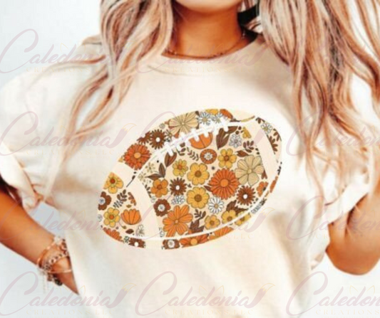 "Fall Floral Football" Shirt
