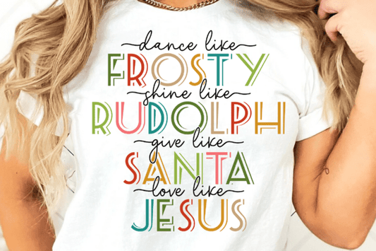 "Frosty-Rudolph-Santa-Jesus" Shirt