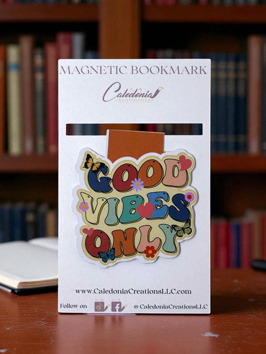"Good Vibes Only" Magnetic Bookmark